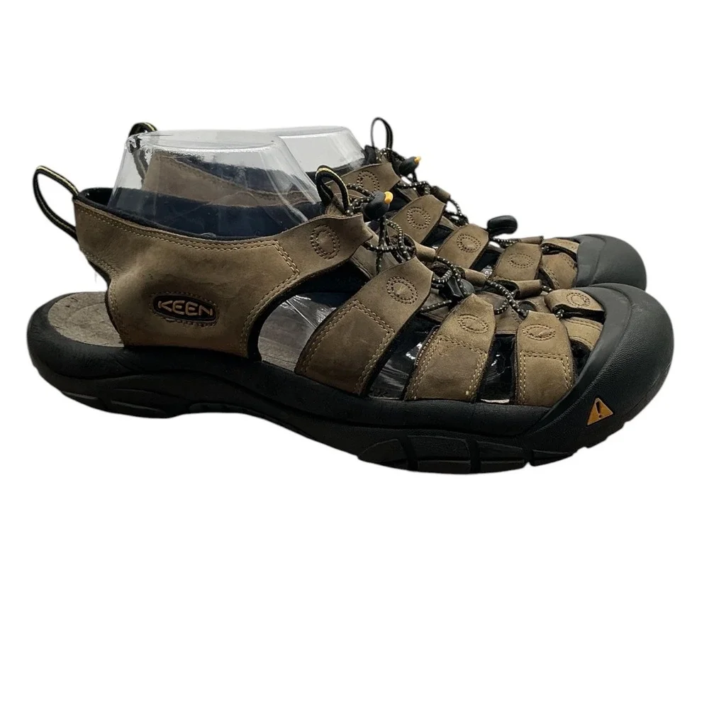 KEEN Newport Leather‎ Hiking Sandals Mens 11.5 Brown Waterproof Fisherman Shoes